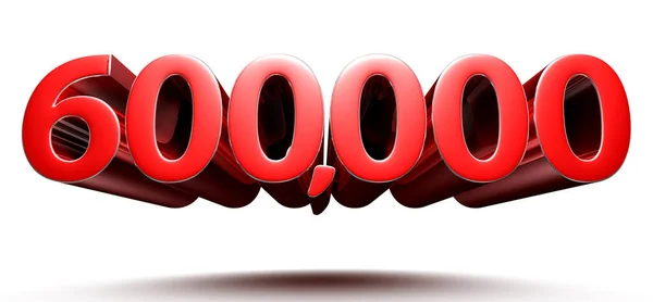 Иллюстрация 6000 Красных Изолированных Белом Фоне Clipping Path — стоковое фото