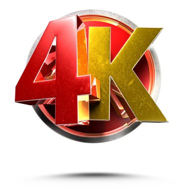 Kırmızı çemberin dışında süzülen 3 boyutlu illüstrasyon 4k beyaz arka planda izole edilmiş. (Kırpma Yolu ile).