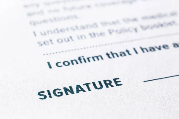 Close Word Signature Business Agreement Form Policy Documents Registration Employment Royalty Free Stock Photos