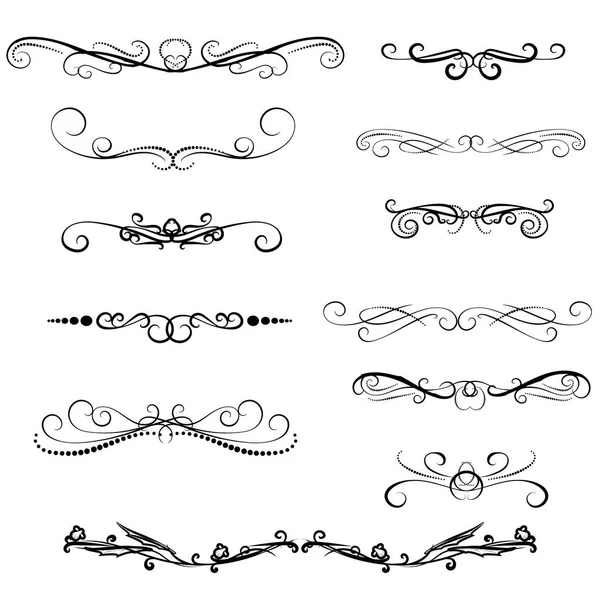 Dekoratif florish bölücüler, sınırlar kümesi