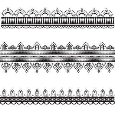 Vektör dekoratif desenler kümesi. Mehndi.