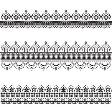 Vektör dekoratif desenler kümesi. Mehndi.