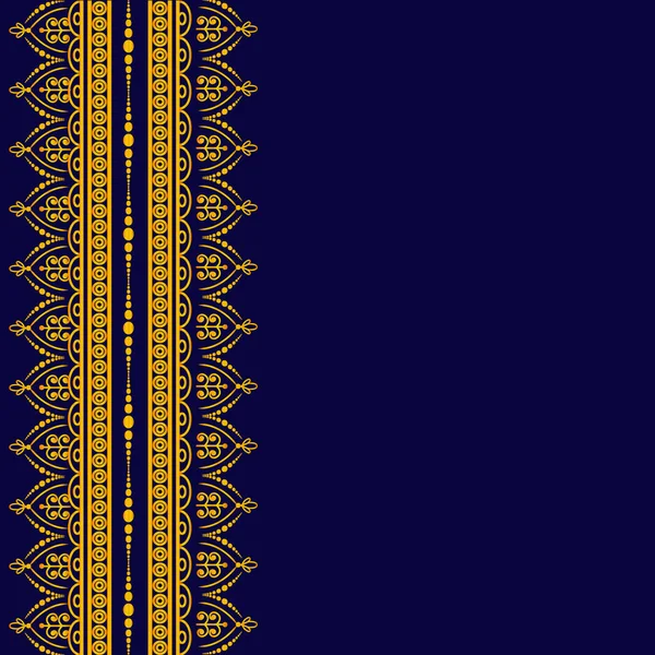 Koyu arka planda altın dantelli kart.