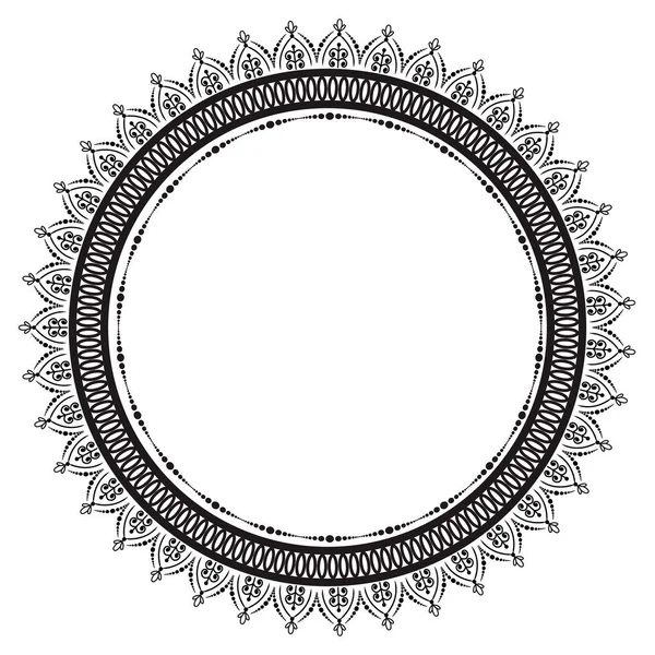 Henna için Mandala şeklinde dairesel desen. Mehndi.