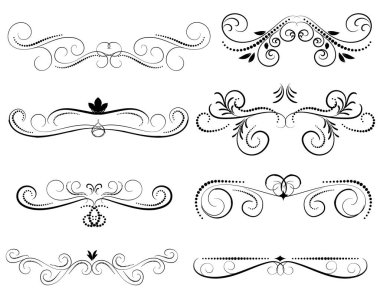 Dekoratif florish bölücüler, sınırlar kümesi