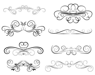 Dekoratif florish bölücüler, sınırlar kümesi