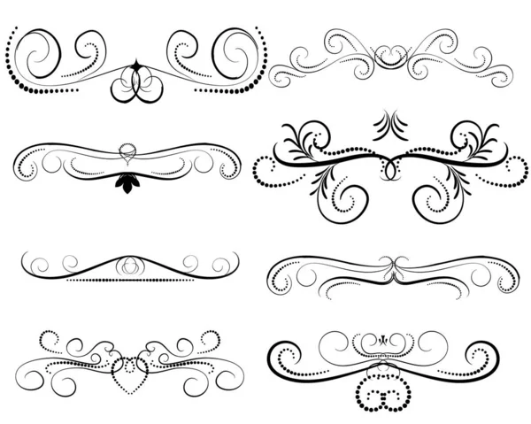 Dekoratif florish bölücüler, sınırlar kümesi