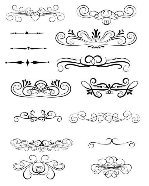 Dekoratif florish bölücüler, sınırlar kümesi