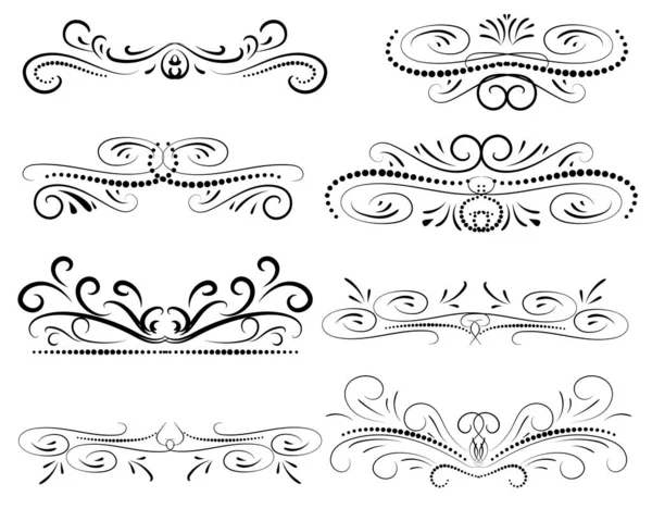 Dekoratif florish bölücüler, sınırlar kümesi
