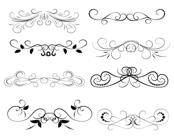 Dekoratif florish bölücüler, sınırlar kümesi