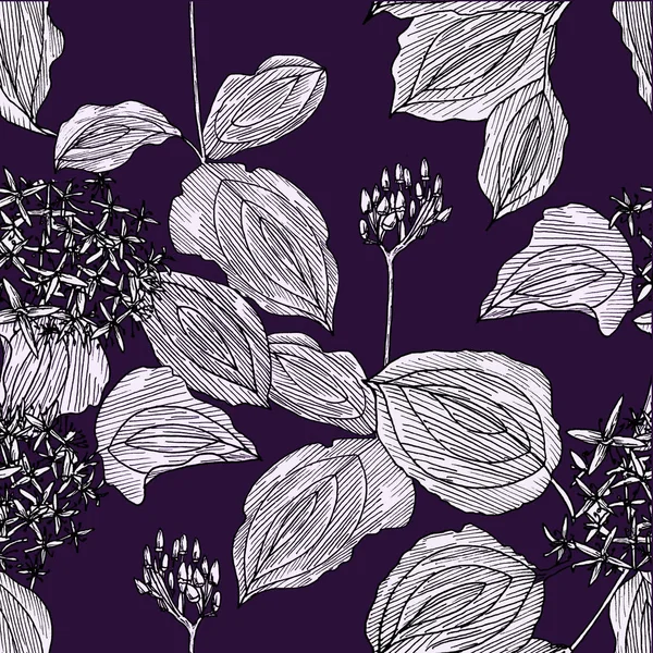 Seamless pattern with flowers. Graphics.