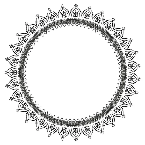 Kreisförmiges Muster Form Von Mandala Für Henna Mehndi — Stockvektor