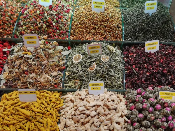 aromatic tea plants, spice market
