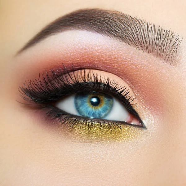 Beautiful Gentle Makeup Female Eye — Stock Photo, Image