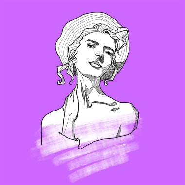 Kız Açık renkli bir arka plan