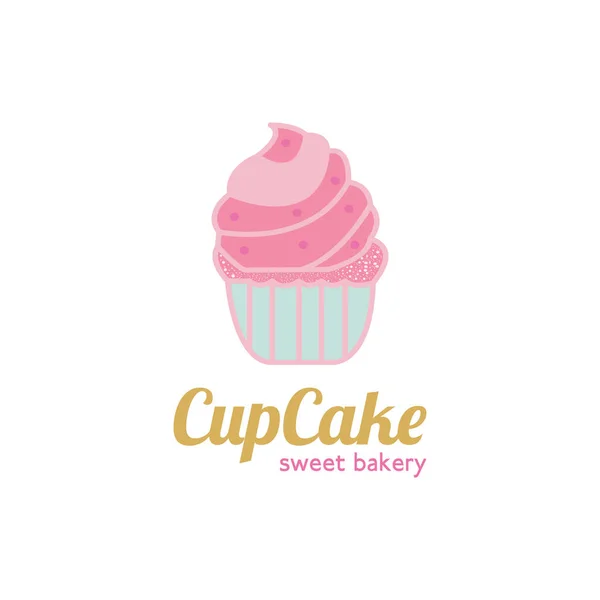 Cupcake Sweet Bakery Logo Template — Stock Vector