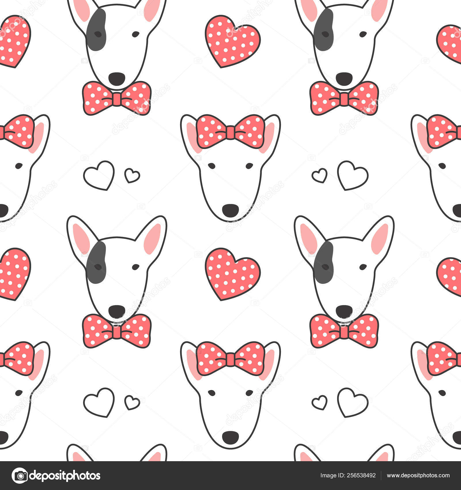 Bull Terrier Seamless Background Repeating Pattern Wallpaper Background  Cute Seamless Stock Vector Image by ©@ #256538492