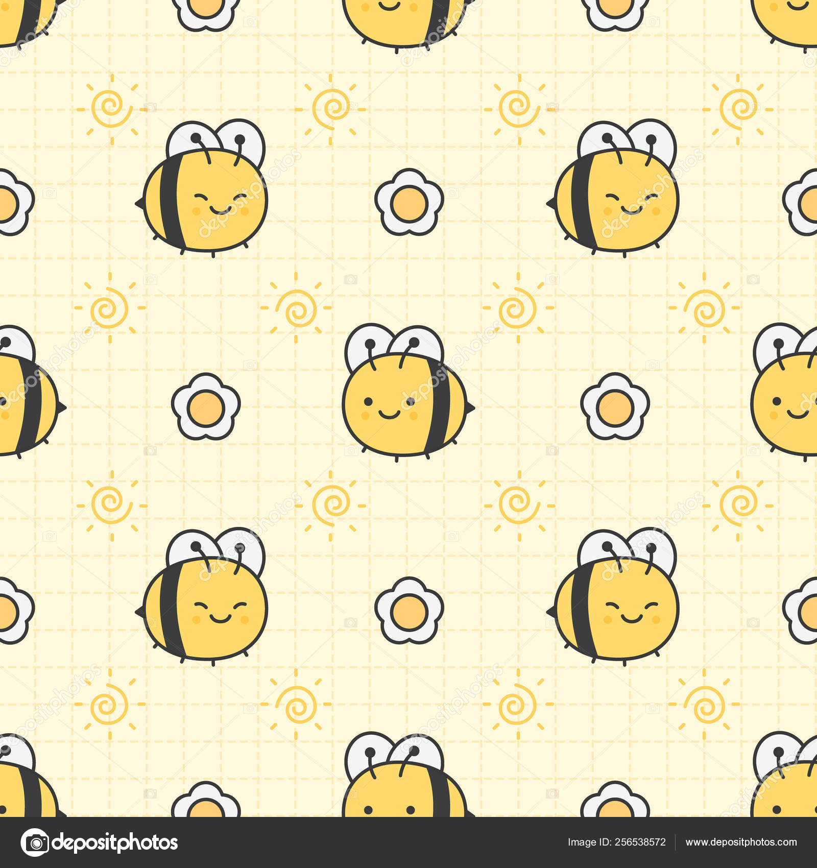 cute yellow pattern wallpaper