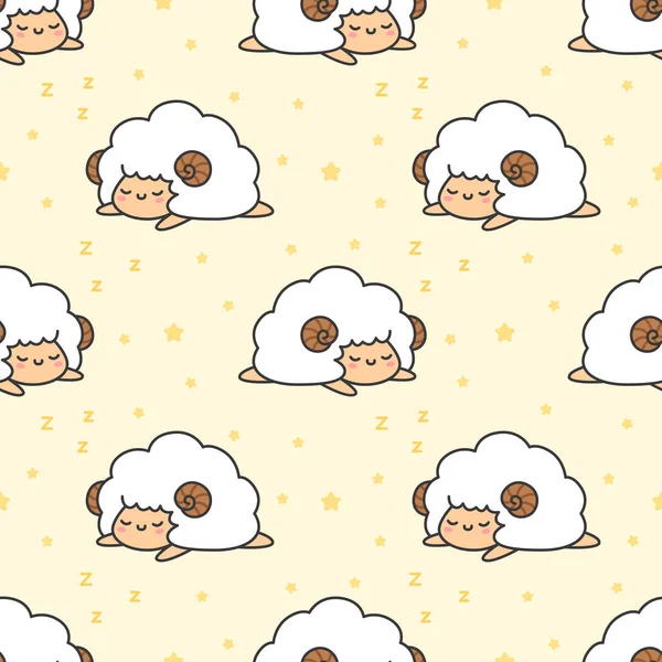 Sleeping sheep seamless background repeating pattern, wallpaper background, cute seamless pattern background