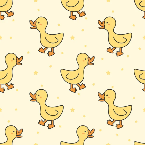 Cute duck Seamless Pattern Background