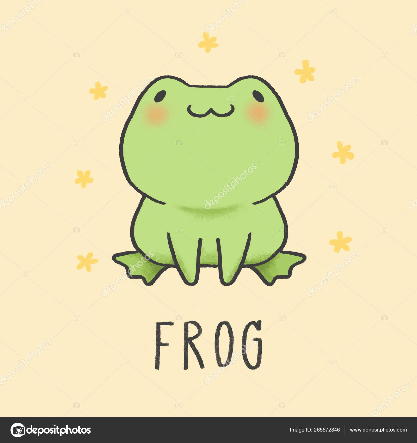 Cute Frog cartoon hand drawn style Stock Vector by ©guizz.aomam ...
