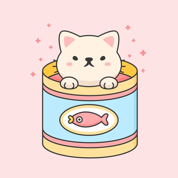 マグロのかわいい猫は — ストックベクタ