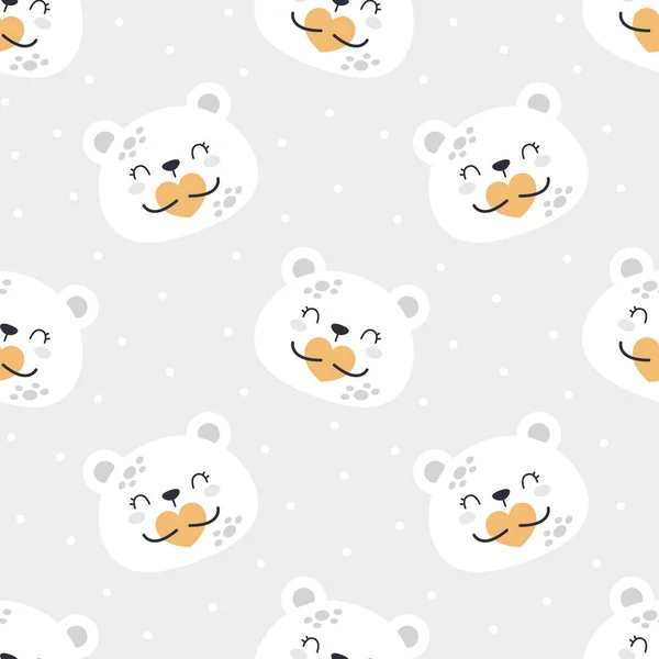 Cute bear planet seamless background repeating pattern, wallpaper background, cute seamless pattern background