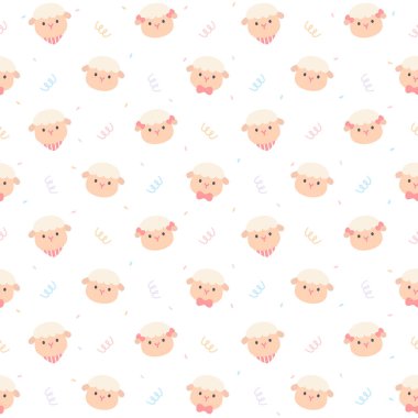 Şirin koyunsuz arka plan, tekrarlayan desen, duvar kağıdı arka plan, şirin, pürüzsüz desen arka plan