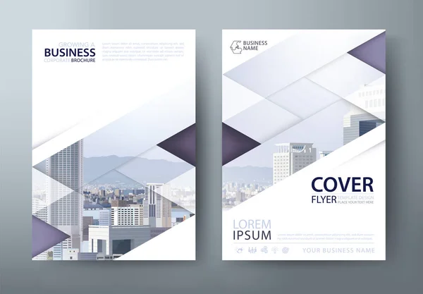 연례보고 팜플렛 Flyer Design Template Leaflet Presentation Book Cover 크기로 — 스톡 벡터