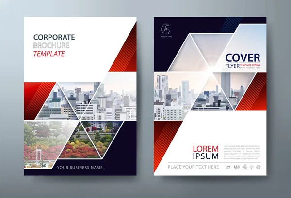 연례보고 팜플렛 Flyer Design Leaflet Presentation Book Cover Template Layout — 스톡 벡터
