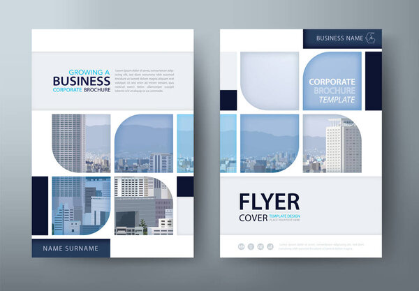 Annual report brochure flyer design, Leaflet presentation, book cover templates. Layout in a4 size