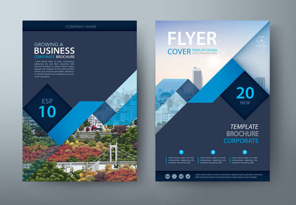 Flyer design, Leaflet cover presentation, book cover template vector, layout in A4 size.
