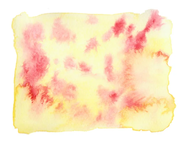 Astratto sfondo acquerello nei colori giallo e rosso — Foto Stock