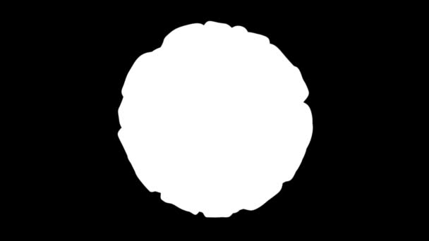 黑色球形分形阿尔法 — 图库视频影像
