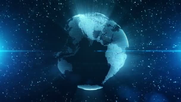 Holograma de Tierra Azul — Vídeo de stock