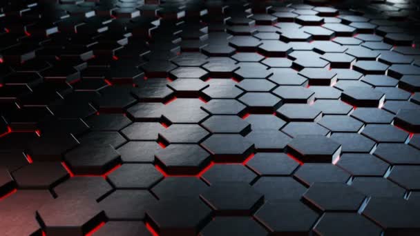 Hexagones cinématographiques rouge