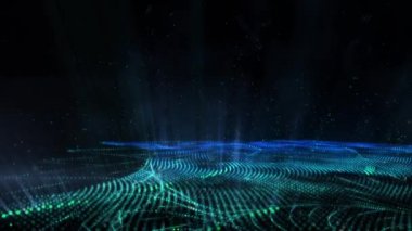 Cyan Mavi Enerji Sahne Animasyon Out