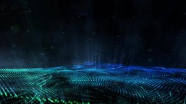 Cyan Mavi Enerji Sahne Animasyon Out