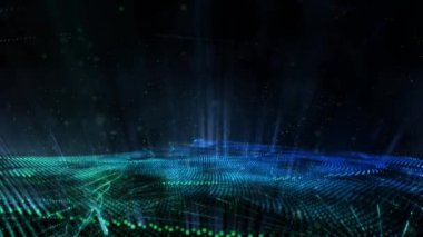 Cyan Mavi Enerji Sahne Döngüsü