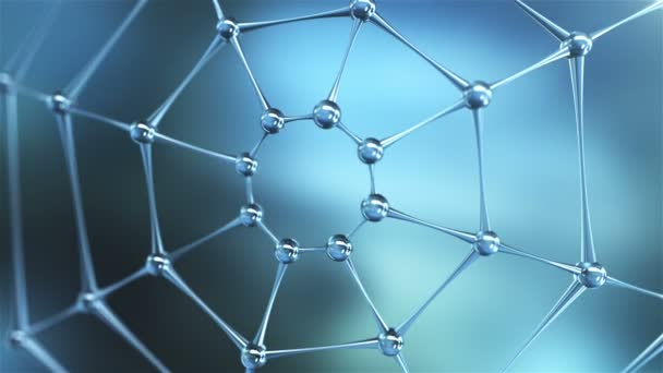 Молекулы Web Background — стоковое видео