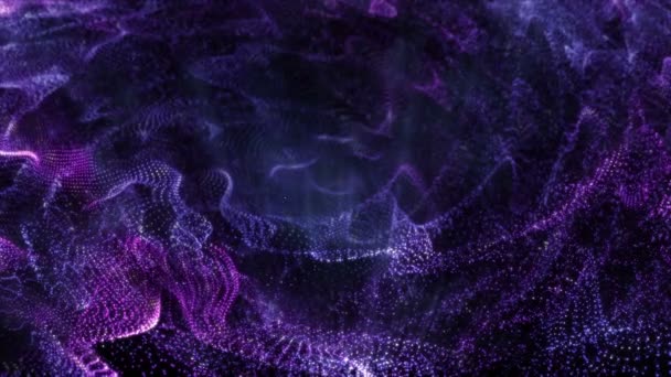 Teilchen Atmosphäre lila — Stockvideo