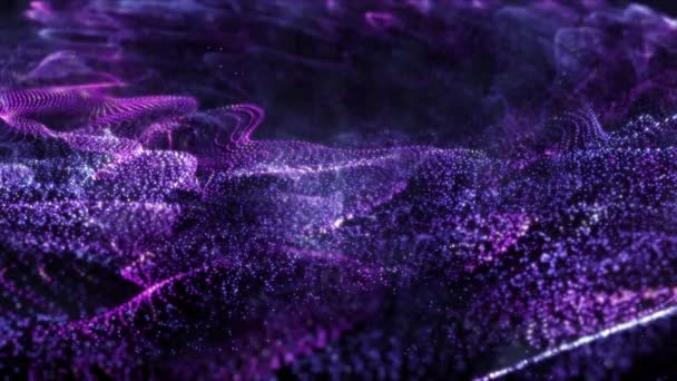 Частинки атмосфери фіолетовий — стокове відео