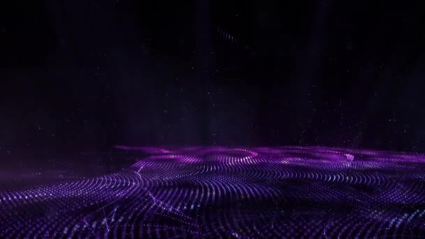 Scène d'énergie violette animer dans la lumière 