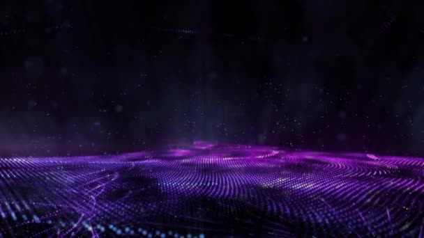 紫のエネルギーステージアニメーションアウトライト — ストック動画