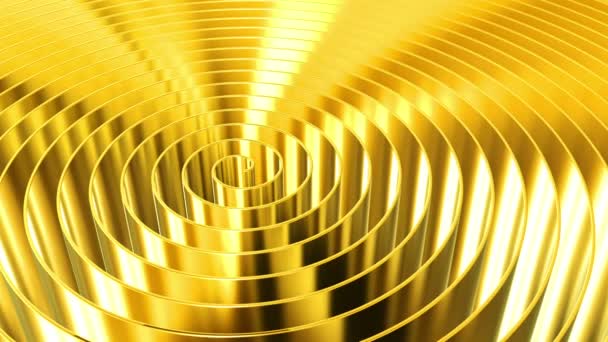 Ouro espiral reflexivo — Vídeo de Stock