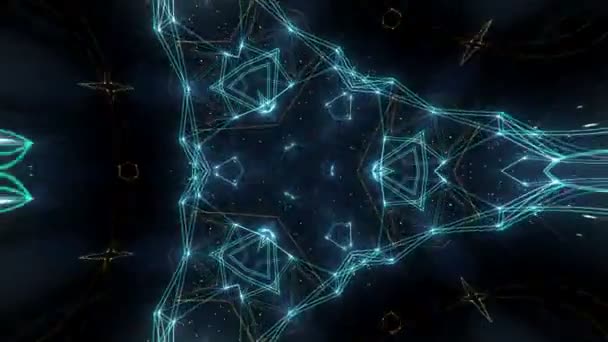 Геометрическая петля Sci-Fi — стоковое видео