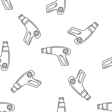 Teknik kurutucu beyaz arka plan üzerinde izole dikişsiz desen. apartman yenileme ve onarım araçları teması üzerinde llustration.