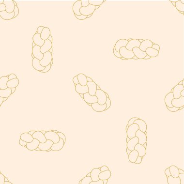 Simgelerle ağ sorunsuz desen. Stil Anahattı. fırın ürünleri ve ekmek pişirme teması üzerine illüstrasyon. Vektör arka planı.