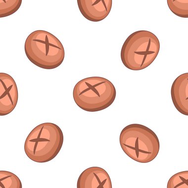 Dikişsiz desen simgeleri. Fırın koleksiyonu. Renkli simge. Beyaz arka plan üzerinde izole trendy düz tarzı. Vektör çizimi.