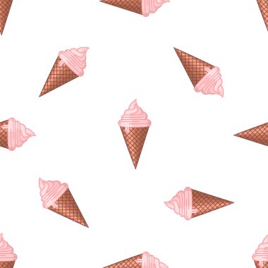 Dikişsiz desen simgeleri. Fırın koleksiyonu. Renkli simge. Beyaz arka plan üzerinde izole trendy düz tarzı. Vektör çizimi.